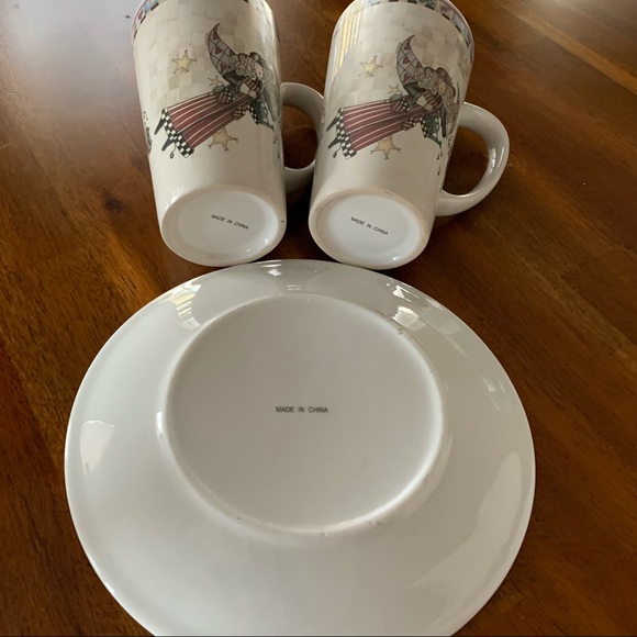 Two Large Mugs and One Plate - Picture 3 of 3
